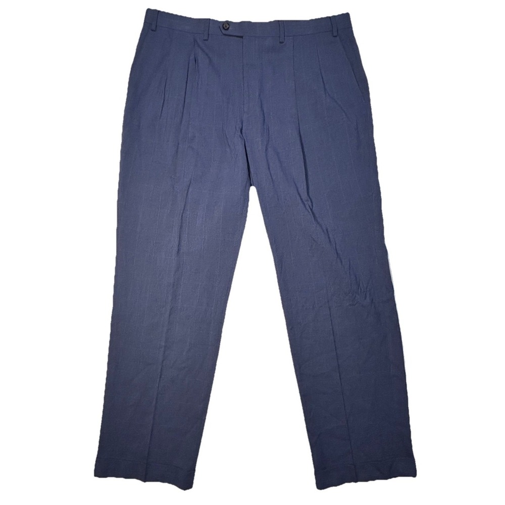 Ralph Lauren Men's Dress Pants Navy‎ Pleated Stretch Slacks 38x30 Tailored